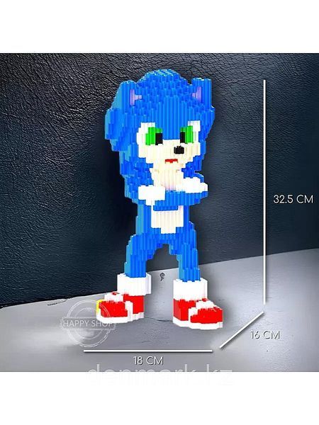 3D конструктор Magic Blocks SONIC із мініблоків 35 см на ногах сонік Артикул: 8173 фото