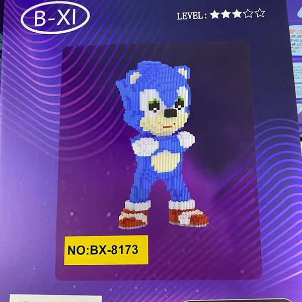 3D конструктор Magic Blocks SONIC із мініблоків 35 см на ногах сонік Артикул: 8173 фото