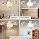 Стельова LED лампа-вентилятор з пультом E27 50W | 3 швидкості, регулювання світла 3000-6500K 3вентпотолок фото 9