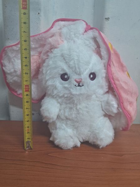 Мягкая игрушка Зайка с ушками клубничками, 25 см кролик 2288841768 фото