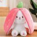Мягкая игрушка Зайка с ушками клубничками, 25 см кролик 2288841768 фото 1