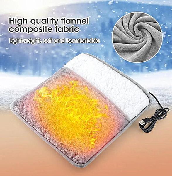 Портативна фланелева грілка для ніг Foot Warmer XL-997 з підігрівом USB килимок електричний сірий Артикул: 33467 тец фото