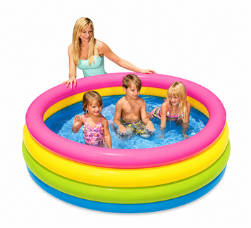 детский надувной бассейн Intex 57422 147&times;33 см (299 л) | круглый бассейн для детей от 2 лет, с надувным дном 0746бас фото