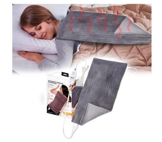 Електрична грілка-накидка з вібромасажем Calming Heat 70&times;30,5 см &ndash; 3 режими нагріву та масажу 33882 фото