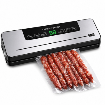 Вакуматор для продуктов 120W с резаком и дисплеем Вакуумный упаковщик 30 см + 10 пакетов сірийвакум30см фото