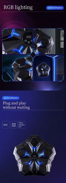 Електронний музичний щит для боксу Bluetooth груша для боксу дитяча з музикою блютуз рукавичками 6 режимів 24-DC-11 фото