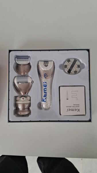 Эпилятор Kemei KM-8001 Gold 5 в 1 беспроводной с насадками для удаления волос и электробритва 44072 фото
