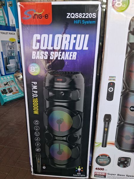 Караоке колонка Bluetooth 80 см ZQS8220S | Party Speaker 2&times;8&rdquo; 40W з мікрофоном та RGB підсвіткою zqs8220s фото