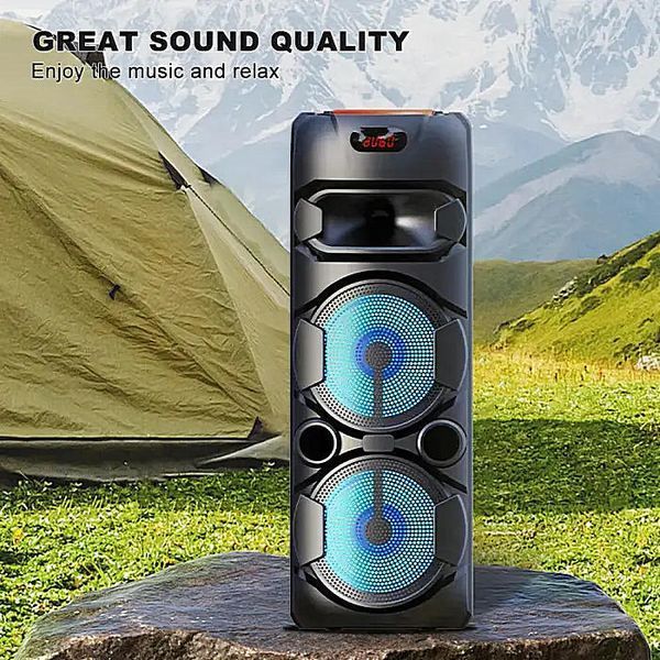 Караоке колонка Bluetooth 80 см ZQS8220S | Party Speaker 2&times;8&rdquo; 40W з мікрофоном та RGB підсвіткою zqs8220s фото