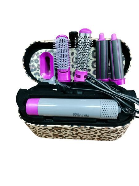 Стайлер фен для волос HAIR BRUSH Дайсон 5в1 + кейс леопардовый тіц тц фото