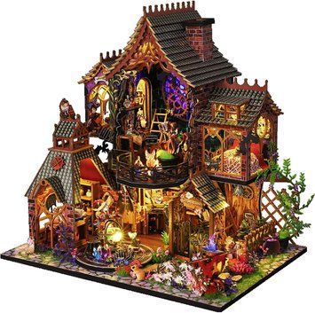 Румбокс Волшебный дом DIY House ES015-A с LED подсветкой &mdash; 3D конструктор Magic Forest (26.5&times;19.5&times;27 см) фаб ES015-А фото
