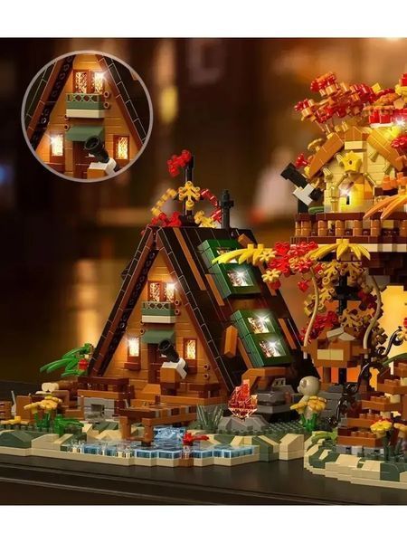 3D конструктор Будинок в осінньому лісі, 2151 деталь, великий набір будівельних блоків 6+ p3112 осіній ліс дім фото