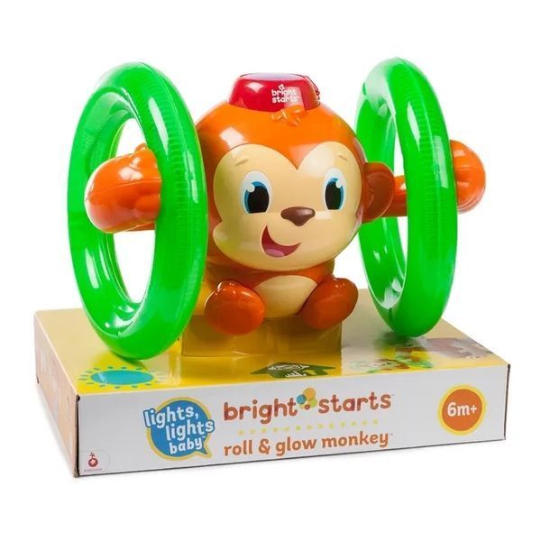 Музыкальная погремушка Bright Starts Monkey для детей 0-24 мес со светом и звуком 2361690433 фото