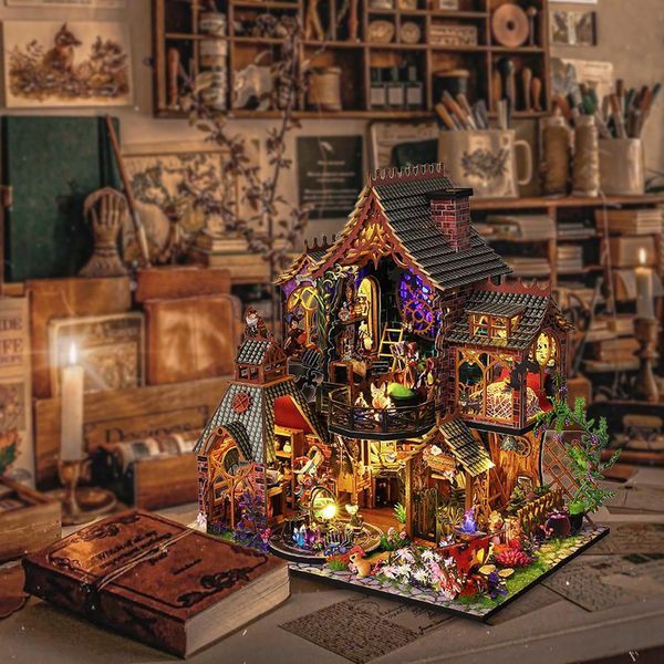 Румбокс Волшебный дом DIY House ES015-A с LED подсветкой &mdash; 3D конструктор Magic Forest (26.5&times;19.5&times;27 см) фаб ES015-А фото