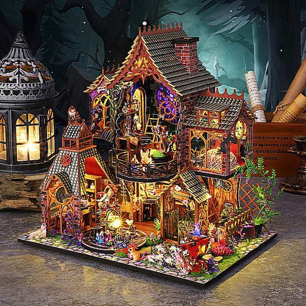 Румбокс Волшебный дом DIY House ES015-A с LED подсветкой &mdash; 3D конструктор Magic Forest (26.5&times;19.5&times;27 см) фаб ES015-А фото