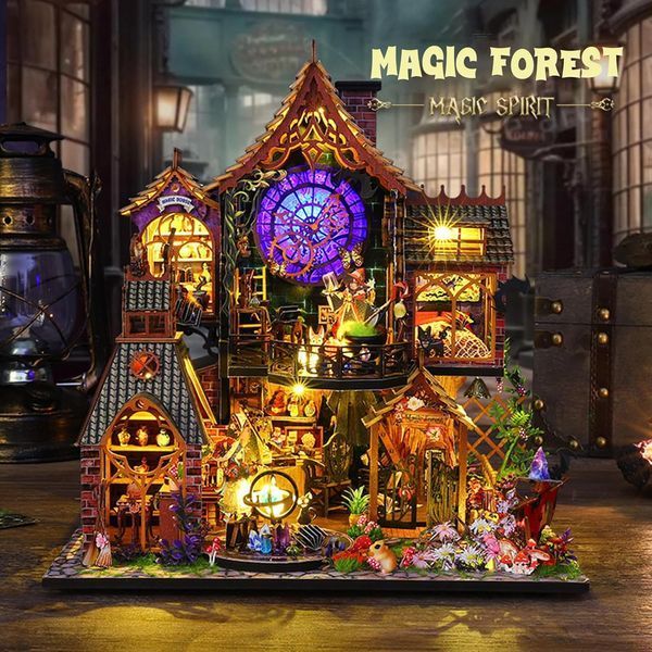 Румбокс Волшебный дом DIY House ES015-A с LED подсветкой &mdash; 3D конструктор Magic Forest (26.5&times;19.5&times;27 см) фаб ES015-А фото