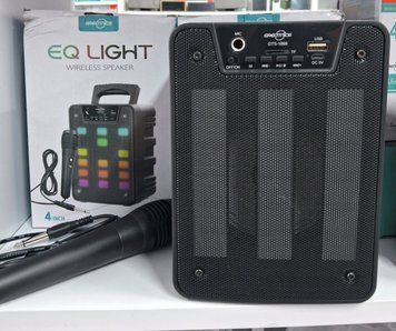 Караоке-колонка GreatNice EQ Light GTS-1869 Портативная акустическая система с микрофоном и светодиодной подсветкой 1744в фото