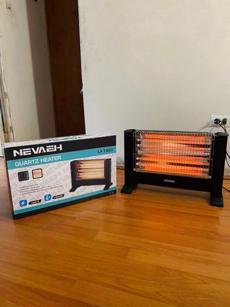 Кварцевый обогреватель Nevaeh LX-1820, 1600W, 4 режима, защита от перегрева, черный ВЛ889 фото