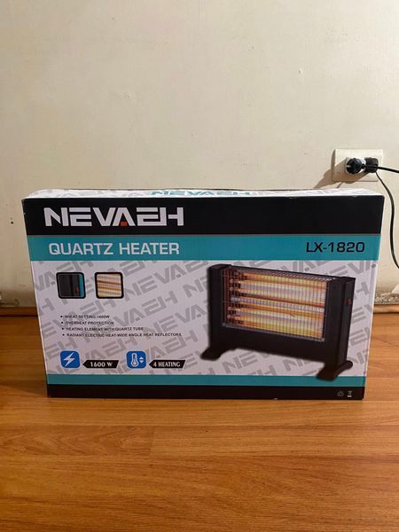 Кварцевый обогреватель Nevaeh LX-1820, 1600W, 4 режима, защита от перегрева, черный ВЛ889 фото