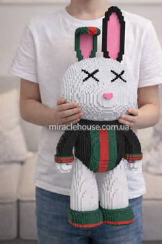 3D конструктор Magic Blocks Заяць Bearbrick DUZ, 8812 деталей, 58 см, інтер'єрна фігурка 58025гуціі фото