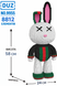 3D конструктор Magic Blocks Заяц Bearbrick DUZ, 8812 деталей, 58 см, интерьерная фигурка 58025гуціі фото 2