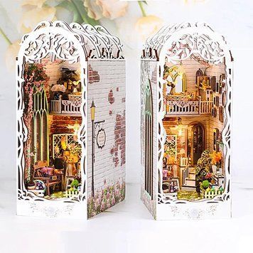 Book Nook DIY &laquo;Цветочный дом&raquo; &ndash; румбокс с LED-подсветкой, 29&times;18.5&times;11 см, белый 25-167 фото