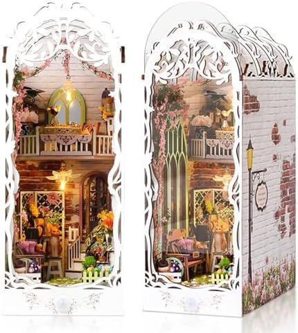 Book Nook DIY &laquo;Квітковий будинок&raquo; &ndash; румбокс з LED-підсвічуванням, 29&times;18.5&times;11 см, білий 25-167 фото