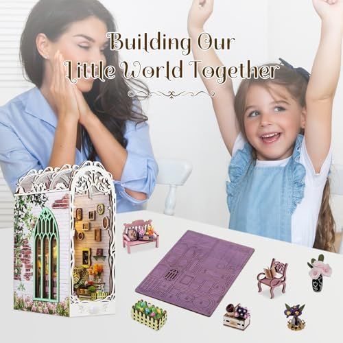 Book Nook DIY &laquo;Квітковий будинок&raquo; &ndash; румбокс з LED-підсвічуванням, 29&times;18.5&times;11 см, білий 25-167 фото