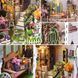 Book Nook DIY &laquo;Квітковий будинок&raquo; &ndash; румбокс з LED-підсвічуванням, 29&times;18.5&times;11 см, білий 25-167 фото 6