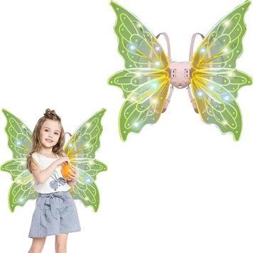 Крила феї світлодіодна підсвітка, музика на батарейці Wings of Faerie Жовті 65 см №6 фото