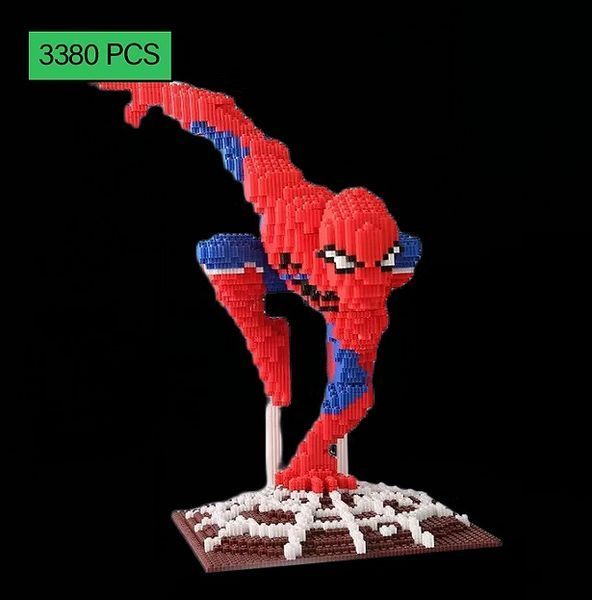 Конструктор 3D Супергерой на паутине 3700 деталей 46 см Мини-блоки, коллекционная модель для детей и взрослых 0120 фото