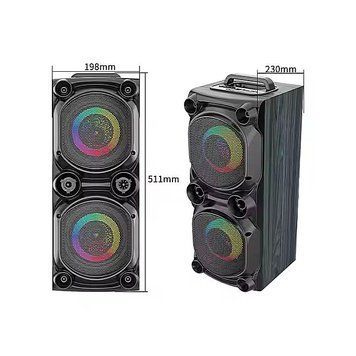 Караоке-колонка с микрофоном ZQS-6226, Bluetooth, светомузыка, сабвуфер, аккумулятор 2x15 Вт zqs6226 фото