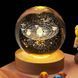 Декоративна 3D-сушарка нічник лампа кришталева Сонячна система Led світильник USB з підсвіткою 2304791178 фото 1