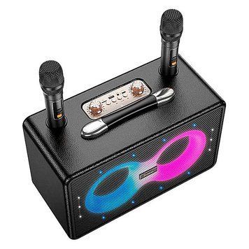 Караоке колонка HOCO HA8 Bluetooth 40Вт + 2 микрофона TWS, USB, AUX 69харк фото