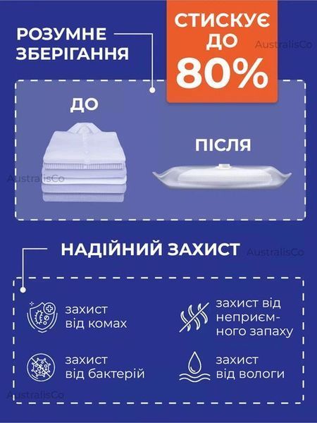 Вакуумные пакеты для хранения вещей 5 шт. с ручным насосом Набор вакуумных пакетов для одежды, одеял, подушек и путешествий 33498 фото
