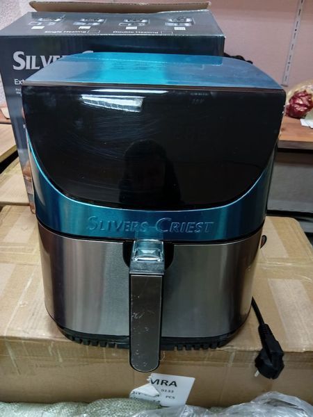 Аерогриль XXL 2300W 15L з сенсорним LCD дисплеєм | Фритюрниця без олії, 12 програм, швидке нагрівання 15лсілвергрлиь фото