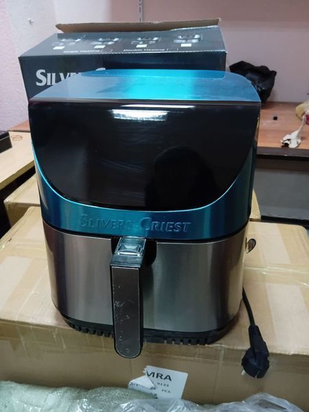 Аерогриль XXL 2300W 15L з сенсорним LCD дисплеєм | Фритюрниця без олії, 12 програм, швидке нагрівання 15лсілвергрлиь фото