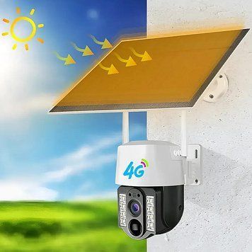 Уличная 4G камера видеонаблюдения с SIM-картой и солнечной панелью акула (TG05) фото