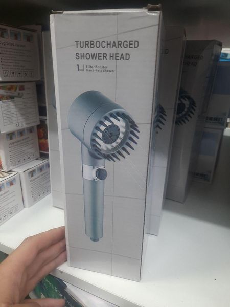Лейка для душа массажная высокое давление 3 режима турболейка TURBOCHARGED SHOWER HEAD 1996275022 фото