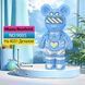 Светящийся конструктор Magic Blocks 9005 в виде мишки Bearbrick На 4031 деталей и Высотой 50 см Синий ABS-Пластик 9005 фото 1