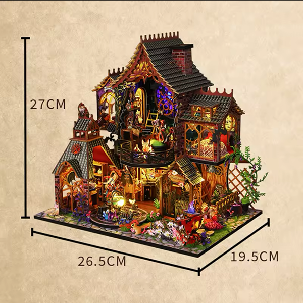 3D Румбокс Волшебный лес DIY Dollhouse + Пылезащитный купол SKU: ES015-B фото