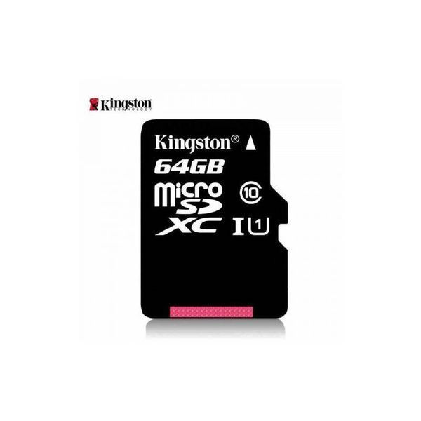 Карта пам'яті Kingston microSDXC 64GB Class 10 UHS-I + SD адаптер | Карта пам'яті 64 ГБ для смартфона, відеореєстратора, камери, до 45 МБ/с 64карта фото