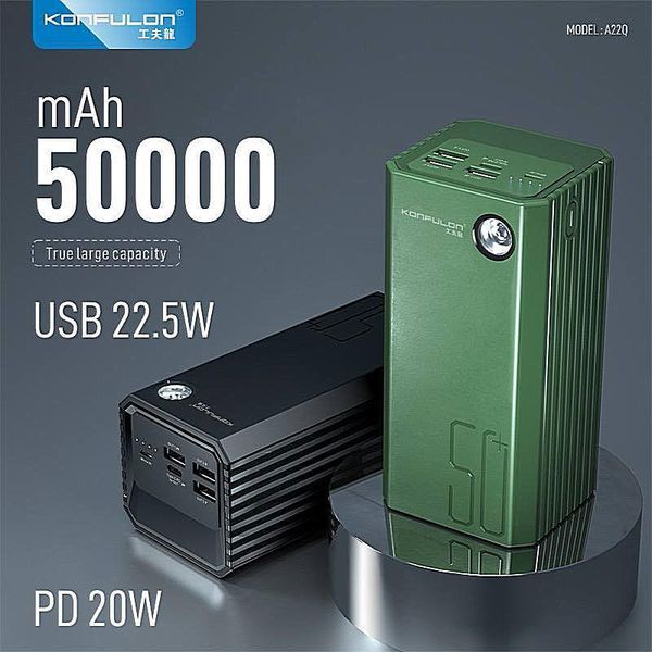 Power Bank Konfulon A22Q 50000 mAh 22.5W &ndash; зовнішній акумулятор зі швидкою зарядкою mkaPower Bank KONFULON A22Q 50000mAh 22.5W фото