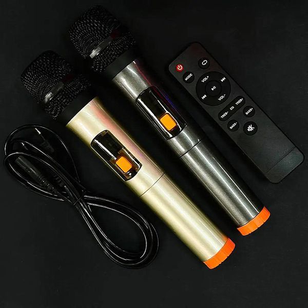 Караоке колонка VIP JT-1250 12" 50000W Bluetooth, 2 мікрофони, акумулятор 7Ач, RGB підсвічування, портативна акустична система VIP JT-1250 (200) фото