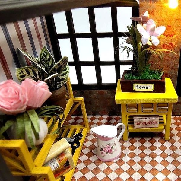 Румбокс 3D DIY &ldquo;Класичний будиночок з крутими сходами&rdquo; з LED підсвіткою &ndash; інтер&rsquo;єрний мініатюрний конструктор 1:12, Hongda Craft M2132 2132 фото
