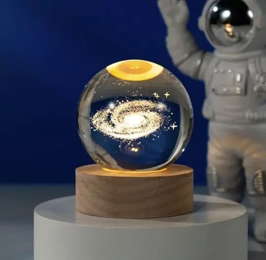 Нічник Галактика космос Кришталева куля Crystal Ball Подарунок планетарна декоративна нічна лампа 3D 2320644649 фото