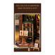 Румбокс Book Nook "Twilight Book Shop" | 3D деревянный конструктор с LED-подсветкой, миниатюрный книжный магазин для книжной полки ES-017-A фото 6