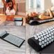 Акупунктурний масажний килимок TOPA 60&times;38 см з валиком для спини та шиї | Аплікатор Кузнєцова 230 масажних елементів, чорний сер75 фото 3