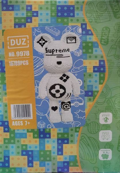 3D конструктор ВЕДМЕДИК SUPREME 68 см, 16 789 деталей, арт-скульптура, подарунковий набір Арт.9978 фото