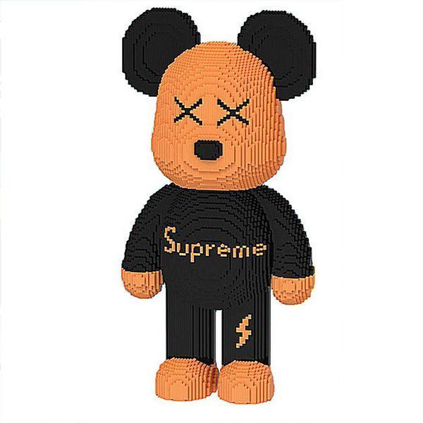 Конструктор Magic Blocks в виде мишки Bearbrick Supreme из миниблоков 80см на подарок 2032 фото